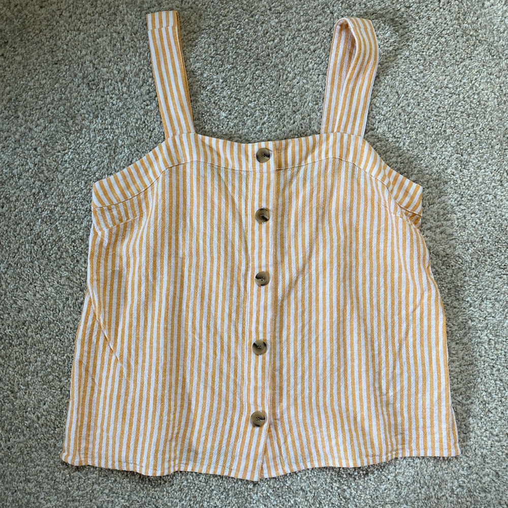 NWOT Linen J Crew Crop Tank